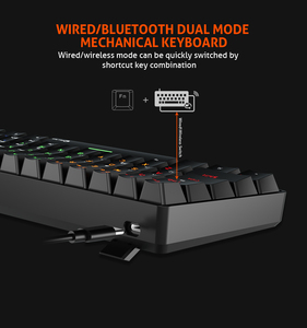MEETION-Mini Teclado mecánico portátil con cable para juegos, función multimedia, color negro, iluminado, tamaño 60%, USB tipo C - Product Image 5