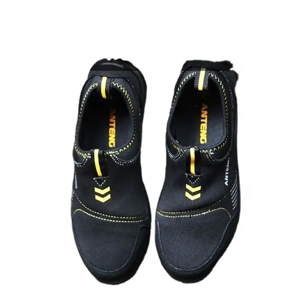 안티 스매싱 안티 펑크 탄성 패브릭 디자인 편안한 PU 시리즈 안전 신발