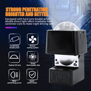ไฟสอง LED อัตโนมัติ H7 H4 9006 100W 1.5นิ้ว1.8นิ้วเข้ากันได้หลายรุ่น IP68ดัดแปลงได้ไฟหน้า LED - Product Image 4