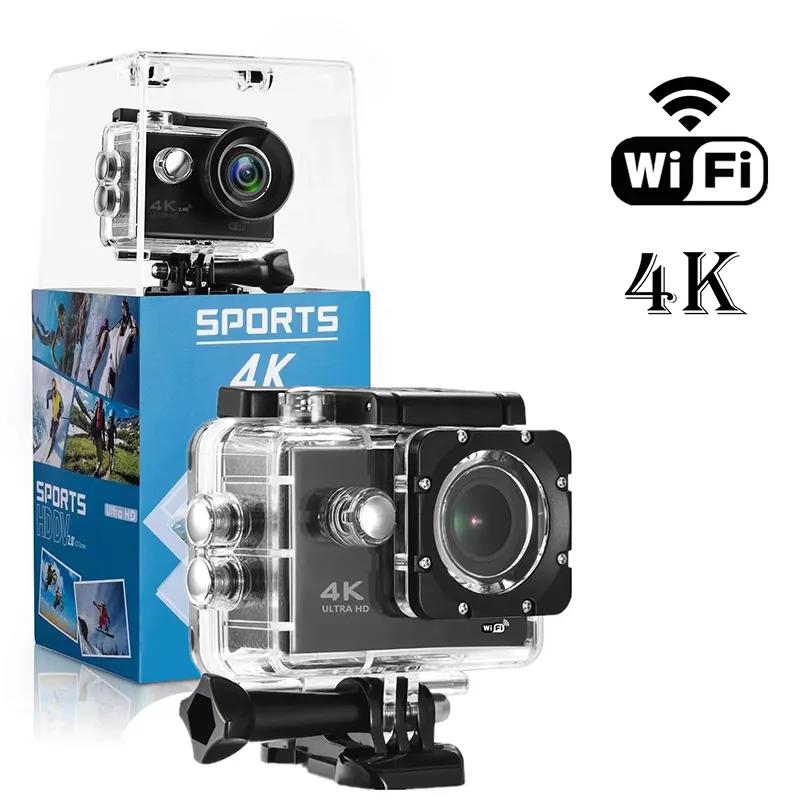 كاميرا احترافية عالية الدقة 4K, واي فاي ، 1080 بكسل ، مقاومة للماء ، رياضية ، حركة ، IP ، كاميرا