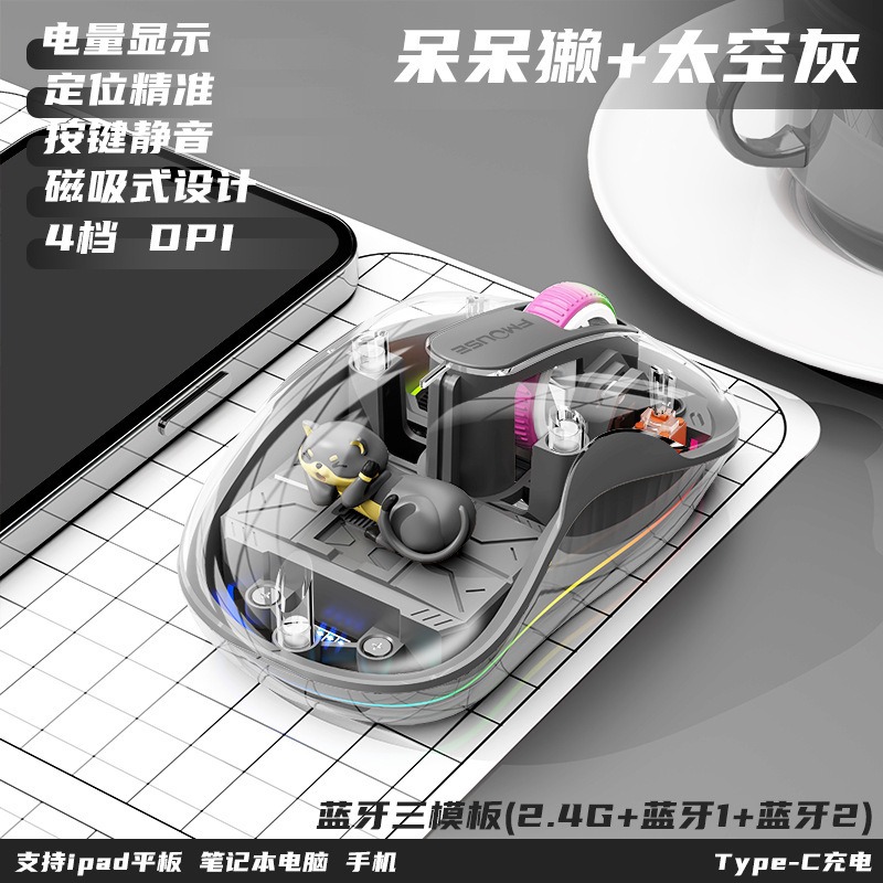 M333 récepteur double Bluetooth sans fil + poupée gris sidéral