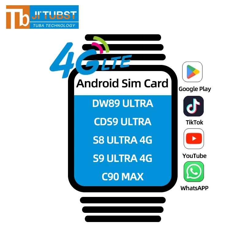 4G Sim con carta chiamata S8 Ultra Smartwatch serie 8 9 S9 S8 x8 x9 DW88 DW89 cds9 ds9 ultra Wifi fotocamera GPS android orologi intelligenti