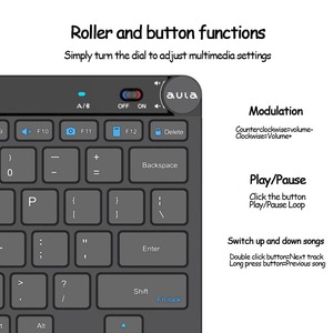 <strong>For</strong> AULA AK205 Wireless <strong>Keyboard</strong> Portable Office <strong>Notebook</strong> Tablet Universal Dual Mode BT/2.4G <strong>Keyboard</strong> - Product Image 5