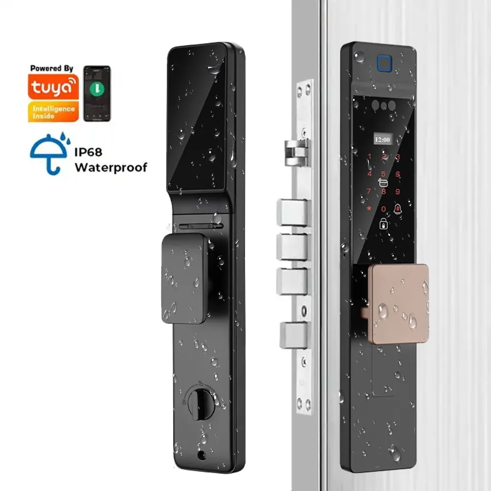 Ip68 impermeabile outdoor biometrico Tuya app Face camera WiFi Digital Code Card Smartphone Fingerprint smart Door Lock