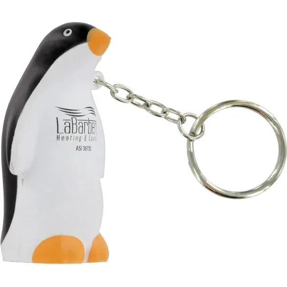 Portachiavi pinguino impresso PU antistress/Stress Ball /Stress giocattolo