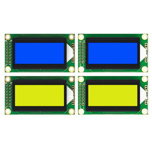 Fonte di fabbrica 0802A carattere modulo schermo a cristalli liquidi LCD a 14 pin a 16 pin 5V schermo blu e giallo schermo pannocchia Display LCD - Product Image 2