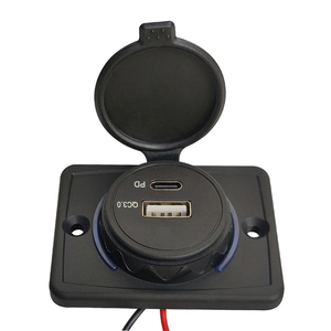 12 24V entrada vehículo Golf Rv cargador Usb tipo A tipo C doble puerto Usb cargador conector de toma de corriente para tabletas portátil - Product Image 1
