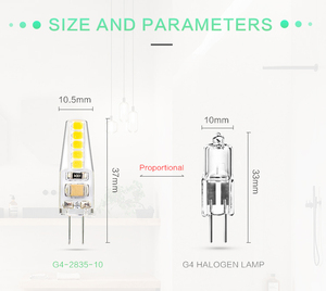 G4หลอดไฟ LED 220V 1.4W G4อัจฉริยะ AC 80ช่องสวิตช์ไฟ SMD2835 360องศา10ชิ้น - Product Image 5