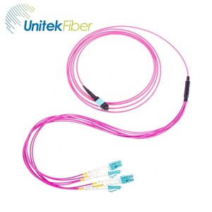 High quality 8 core mpo <strong>mtp</strong> to 4 uniboot lc duplex breakout fiber optical patch cord - Product Image 2