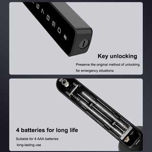 Bluetooth Tuya /TTlock App dijital parmak izi akıllı kolu kapı kilidi ahşap kapı anahtarsız giriş parmak izi şifreli kapı kilidi - Product Image 3