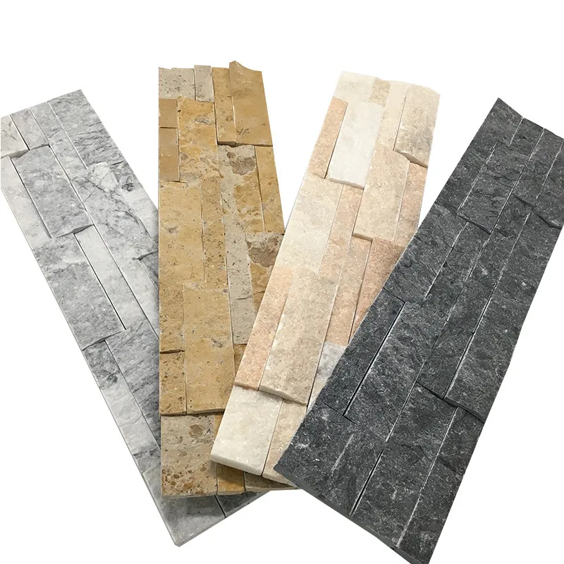 Azulejos de piedra de pizarra dividida, Pizarra Gris Natural 100% para revestimiento de pared