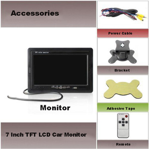 7 pulgadas transistor Delgado LCD 800*480 HD monitor de pantalla Monitor TV coche vista trasera cámara de marcha atrás video - Product Image 6
