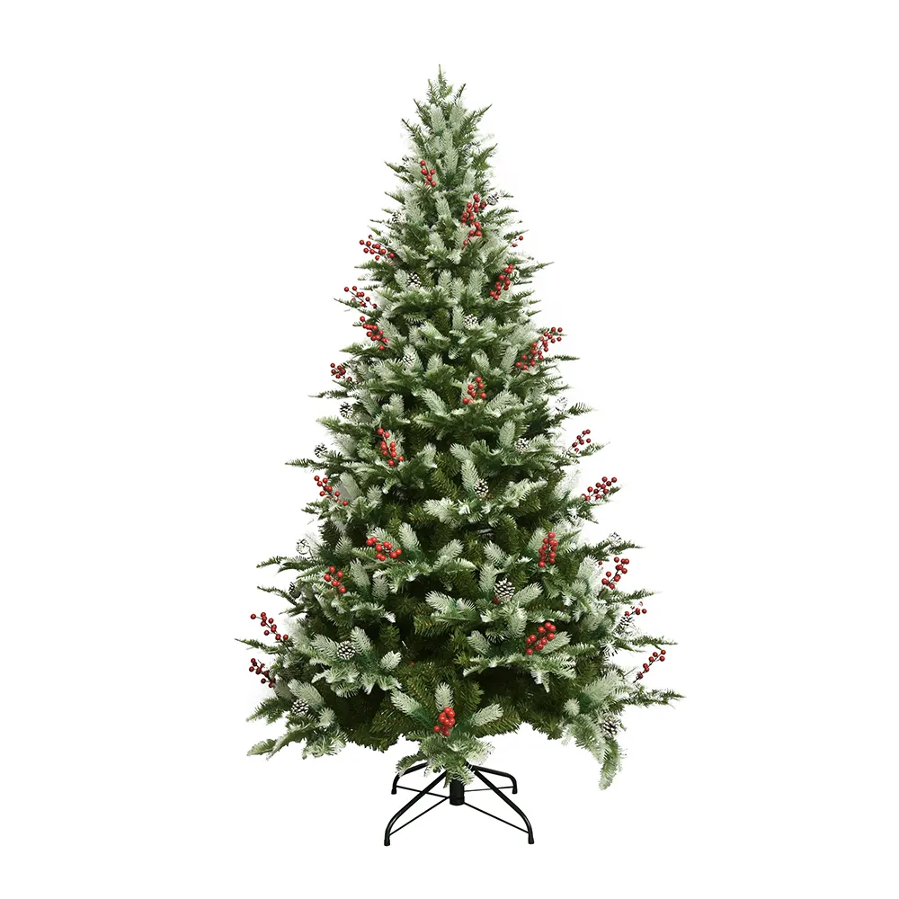 थोक पीवीसी पे मिश्रित आउटडोर कृत्रिम क्रिसमस सजावट पेड़ पाइन कोन केकड़े के साथ निजीकृत