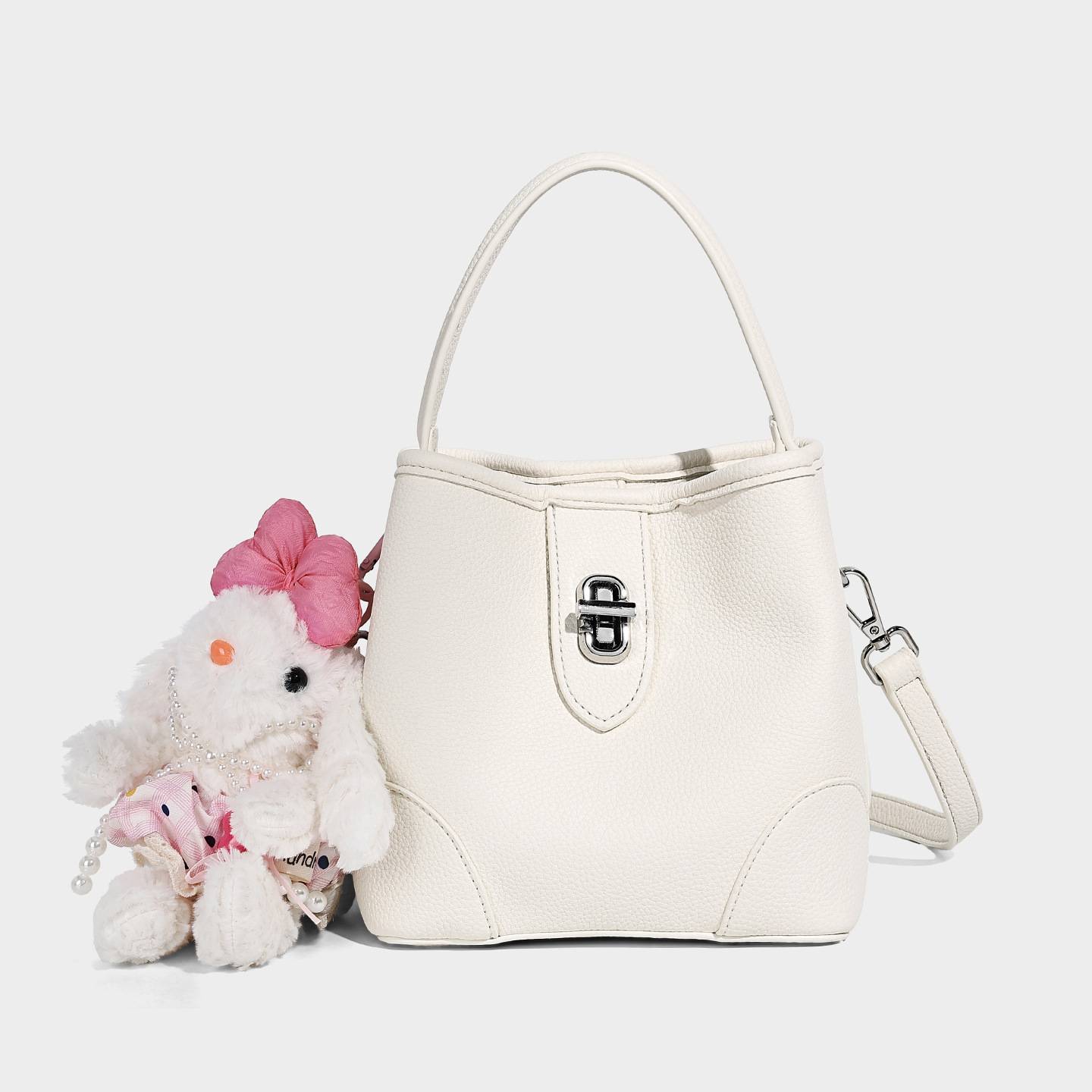 Beige-Avec pendentif