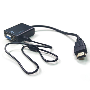 Convertidor VGA a HDMI de alta calidad con adaptador de audio para entrada HDMI a salida VGA para uso portátil salida de corriente directa