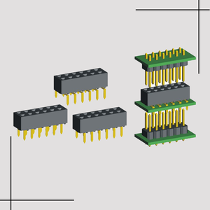 <span class=keywords><strong>2.54mm</strong></span>ピッチ5.0mm高さボトムエントリーメスヘッダー3ピンコネクタ - Product Image 1