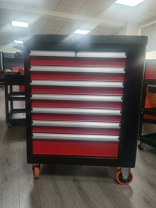高品质黑色红色工具柜拉杆箱重型车库工具柜 - Product Image 5