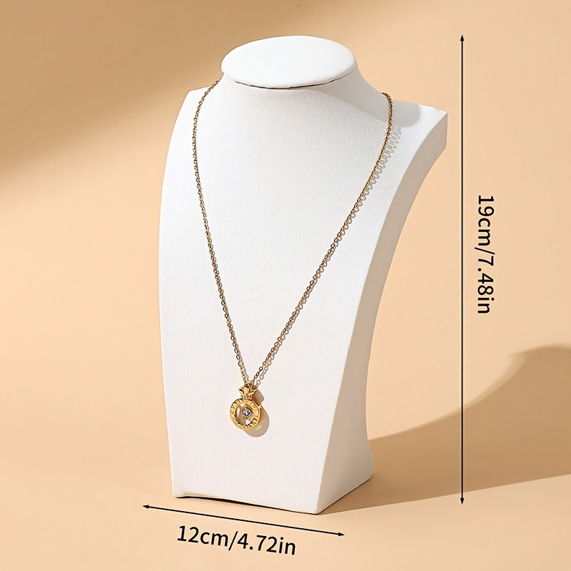 Cuello en H, piel blanca, 19 cm.