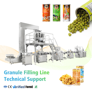 Machine de remplissage entièrement automatique personnalisée embouteillage 500g 100g ligne de production de remplissage de sel de mer de bonbons de pop-corn de noix de haricot vert - Product Image 1