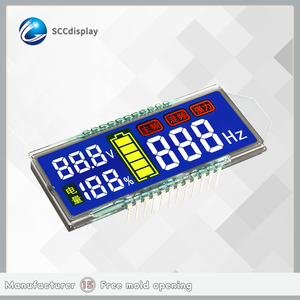 Pantalla LCD de retroiluminación HTN personalizada, amplio rango de temperatura, pantalla a Color de 7 segmentos, módulo de visualización de energía de almacenamiento de energía SJXDGN031