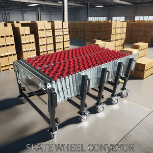 Línea transportadora flexible de ruedas de patín de descarga de paquetes de almacén logístico fácil de mover - Product Image 4