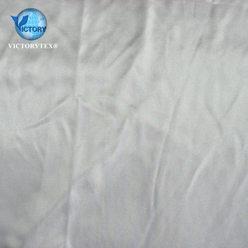 Popular 100% Ulight Ultra Light Interlock Knit Fabric Soft Imitation Silk Polyester Giddy Taffeta Interlock Fabric for Bathrobe