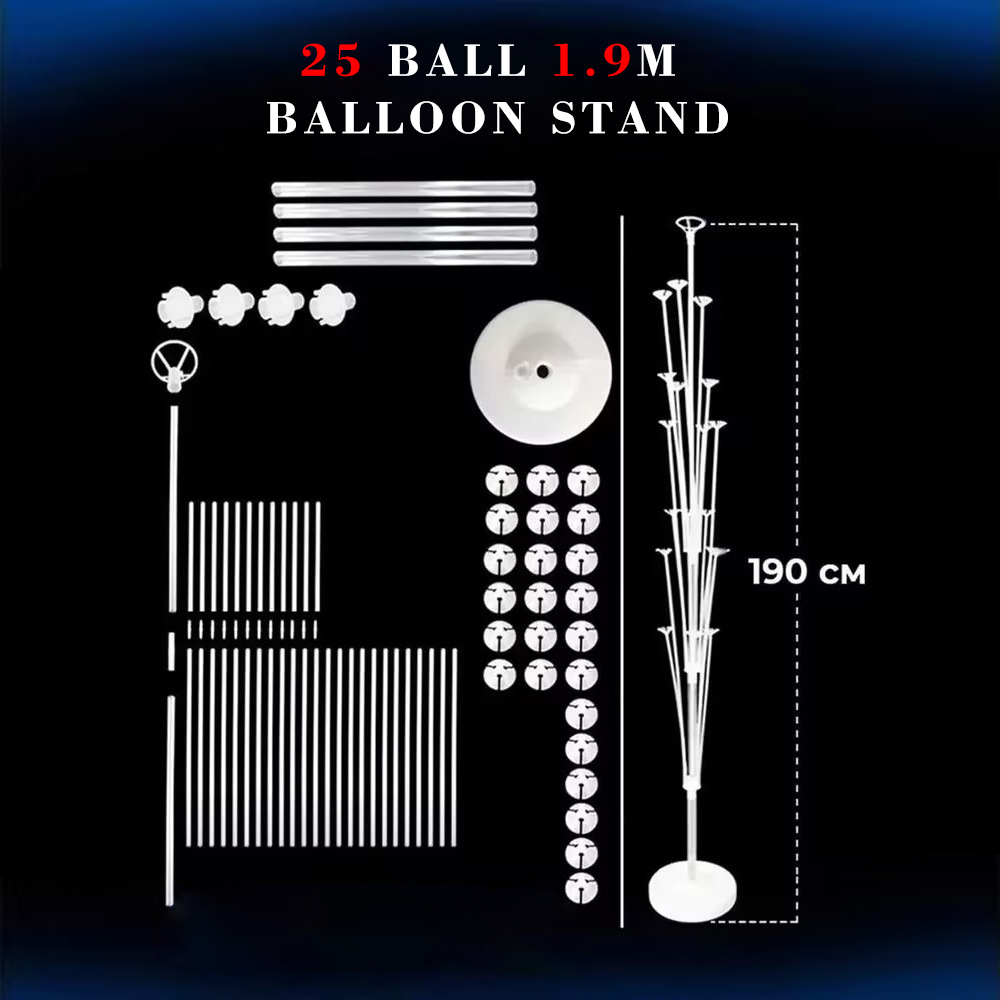 25 Ballons Stand 1.9M (Base 290g) Nouveau Matériel