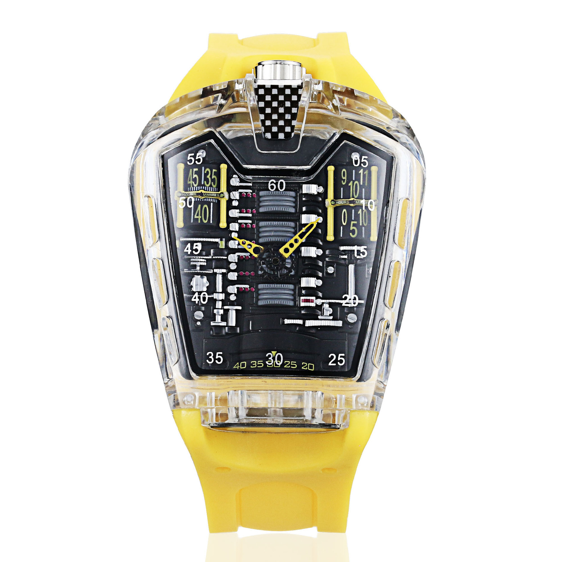 Bracelet jaune-jaune transparent