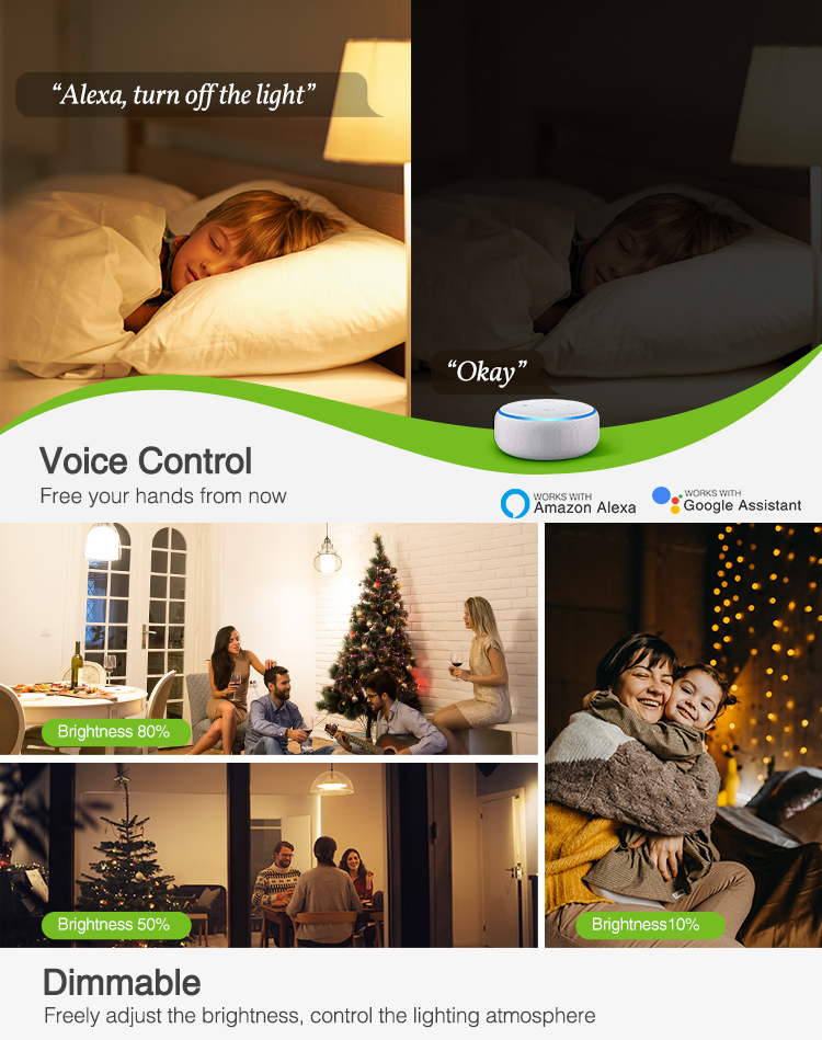Nitebird Tuya High brightness filament bulb light bulb with smart bulb work with Alexa