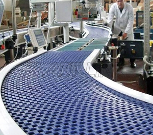 <strong>Automatic</strong> Factory Supplier High Quality Plastic Modular Conveyor Belt for Small Container <strong>Loading</strong> Food Conveyor <strong>System</strong>