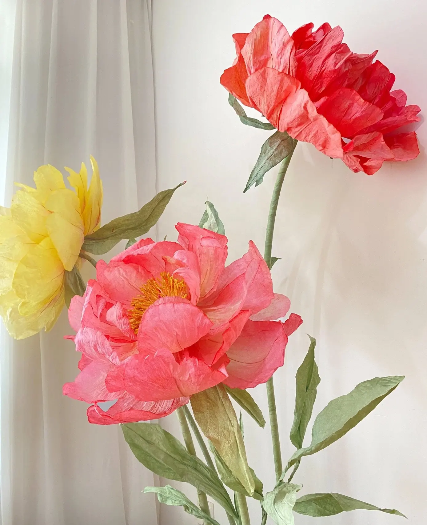 CHH02 fatto a mano artificiale colorato fai da te Stand grande fiore di carta gigante per la decorazione della festa nuziale