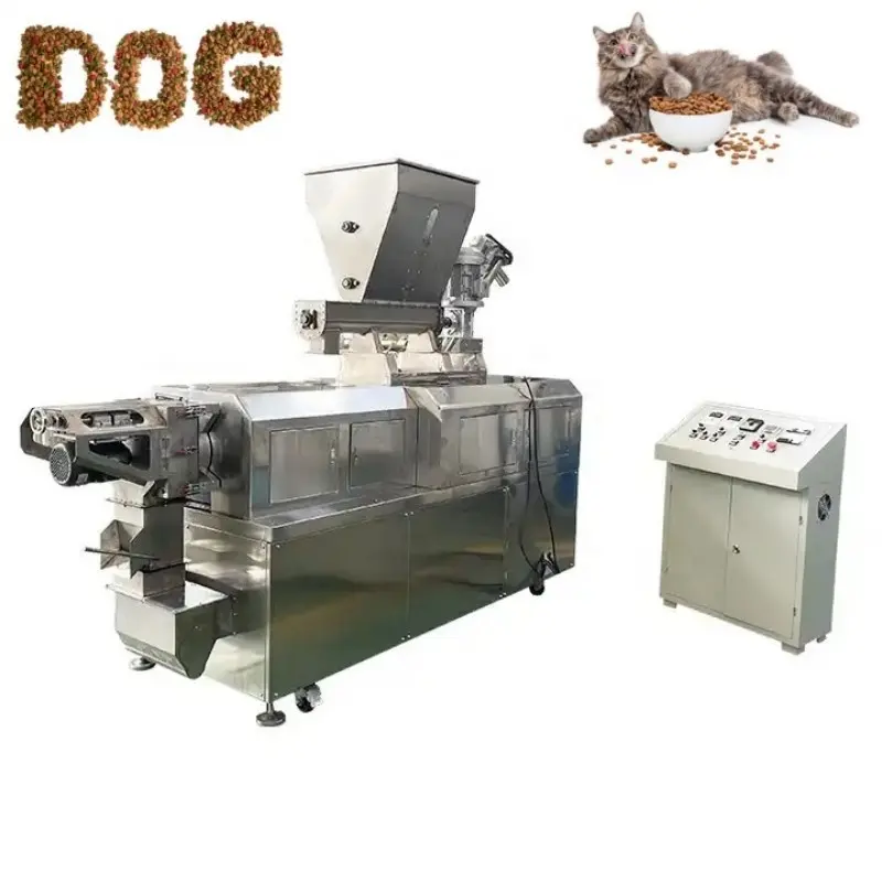 Máquina automática de producción de comida para perros y gatos, flotador de pescado, procesamiento de alimentos acuáticos