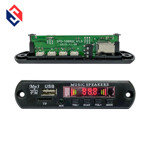 メーカーSKDアセンブリMP3デコーダー車用12v 5v mp4赤色ディスプレイリモコンモジュール付きUSB TF FM aux connect - Product Image 2