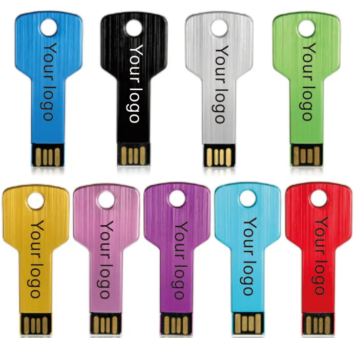 Hadiah Promosi Bentuk Kunci USB Flash Drive 2.0 3.0 32GB Bentuk Kunci USB Hadiah Perusahaan 32GB Logo Kustom Berkecepatan Tinggi