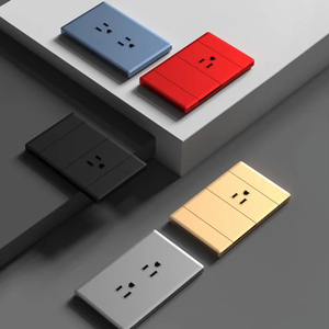 KLASS US American Type 110V American Style Wall Electrical <strong>Socket</strong> Brushed Stainless, Plug <strong>Socket</strong>