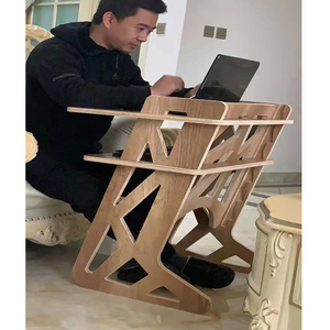 DIY无螺丝木制站立桌人体工程学简易组装沙发电脑桌工作站笔记本电脑桌定制OEM ODM - Product Image 4