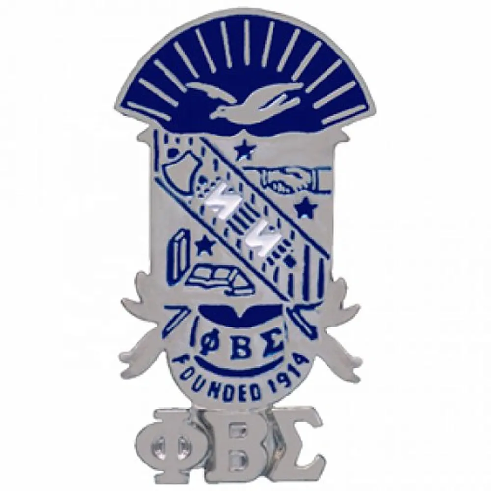 Enamel Greek Letter PBS Brooch Pins Jewelry Phi Beta Sigma divine Fraternity Shield Lapel Pin