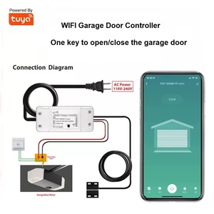 AC100-240V TUYA Mini WIFI Garagentor-Controller mit Draht Magnets ensor Unterstützung Alexa, Google Home Sprach steuerung, Timer - Product Image 3