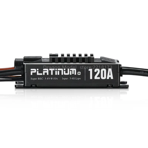 Hobbywing platino 120A V4 ESC Brushless 3-6S Controller elettronico di velocità per elicottero Multi-rotore 500 classe 550 ad ala fissa - Product Image 1