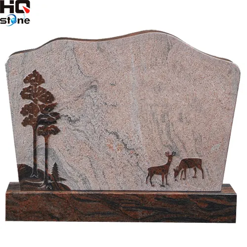 XIAMEN HQ STONE tree carving monument headstone gray blank china g654 granite poland tombstone custom headstone statue