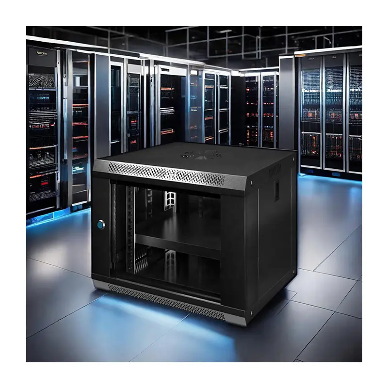 9U530*400 сервер для центра обработки данных 19-дюймовый настенный серверный стеллаж TemperedGlassDoor сетевой стеллаж