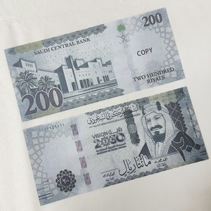 沙特阿拉伯Jubba Abaya Thobe道具货币现实沙特货币5 10 20 50 100 200 500里亚尔纸贴纸账单