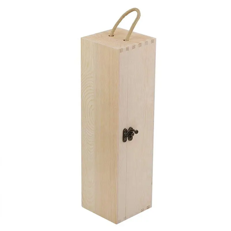 تخصيص صندوق هدايا النبيذ تصنيع اليدوية الخشب مربع صندوق النبيذ