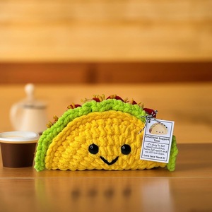 El yapımı örme hazır stok sevimli Art Deco tasarım duygusal destek Taco bebek ile büyüleyici Burrito süs - Product Image 3