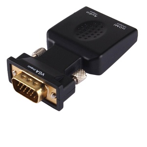 <strong>VGA</strong> to <strong>HDMI</strong> Converter Plug Adapter Male to Female Lead with Audio <strong>Output</strong> Cable Micro Power Port 1080P Signal <strong>Output</strong> for Computer