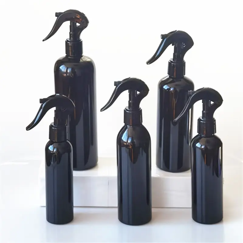 150 ml 200 ml 250 ml 300 ml 500 ml Pet Squeeze Black Trigger Spray Kunststoffflasche mit Sprühverschluss