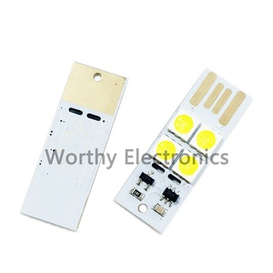 Luz LED blanca con interruptor táctil para teclado de ordenador, pequeña luz nocturna con alimentación móvil de 5V, USB - Product Image 2
