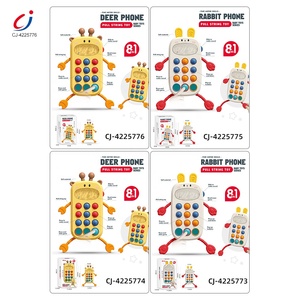 Chengji erken eğitim 8 1 çok fonksiyonlu bebek aktivite oyuncaklar karikatür geyik telefon çekme dize montessori interaktif oyuncak - Product Image 5