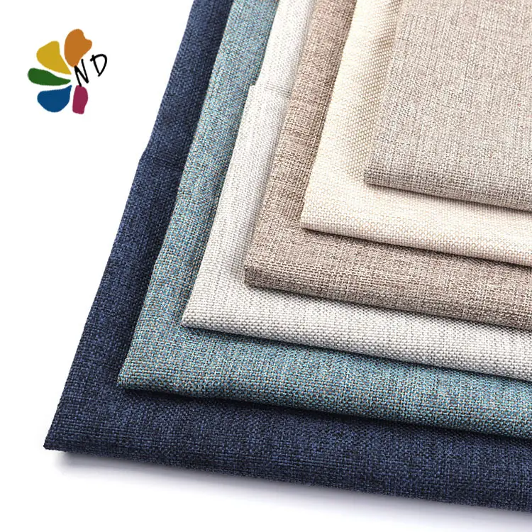 Tissu décoratif de meubles 2022 Offre Spéciale, tissu de canapé en lin 100% polyester