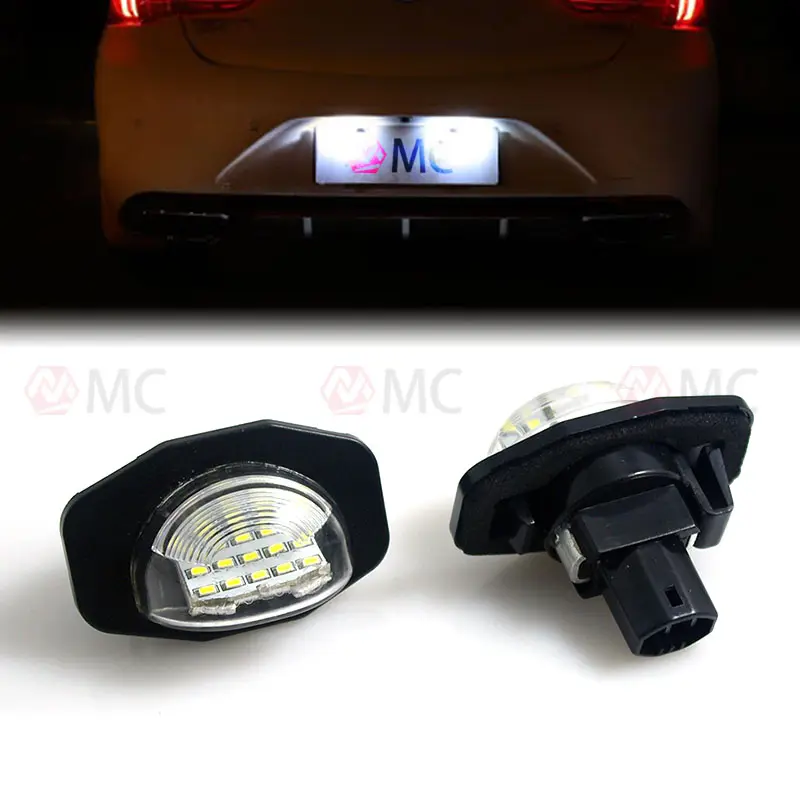 Iluminação para toyota alphard wish corolla, auris, sienna, urbano, cruiser, branco, lâmpada com número de licença, acessórios para carro